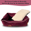 Petter World Ultra Luxury Micro Lounger Bed With Removable Sherpa for Dogs (Mulled Wine) Dogs-Bedding, Mats & Travel Supplies Petter World Dropship