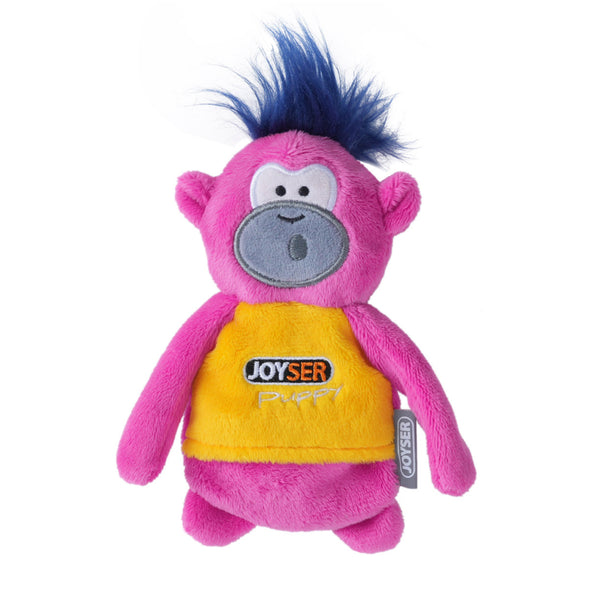 Joyser Puppy Monkey Plush Toy for Dogs (Pink/Yellow)