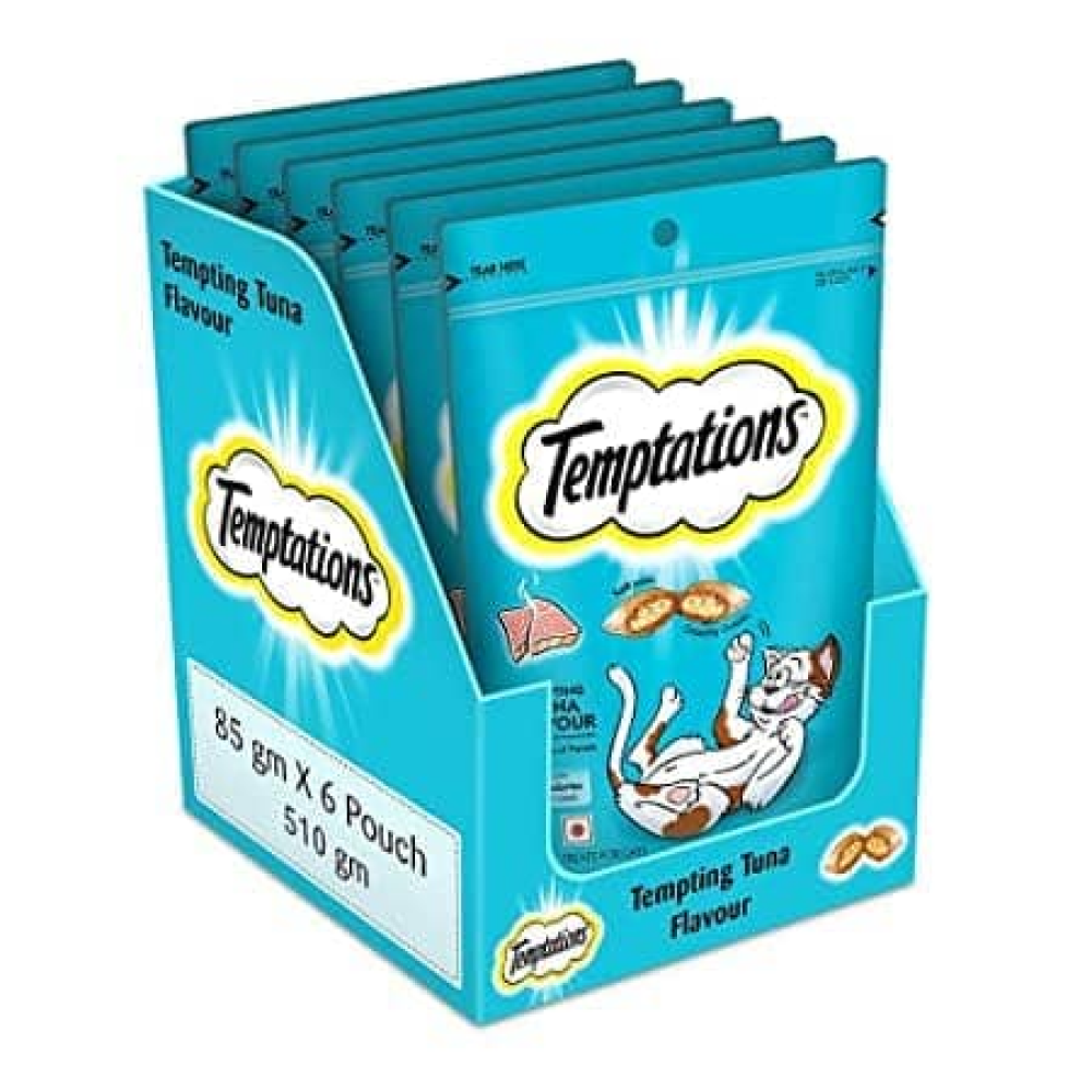 Temptations Tempting Tuna Flavor Cat Treats Cats-Treats & Others Temptations 6x85g