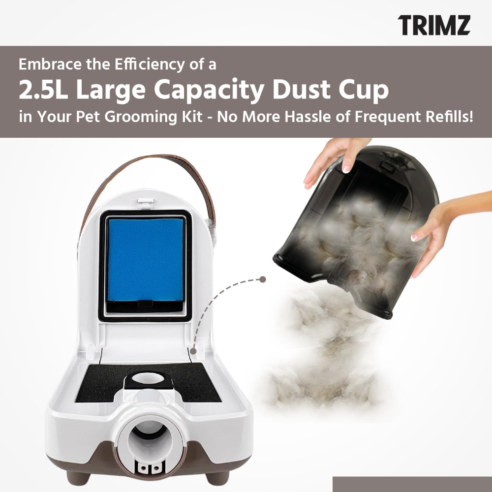 Trimz Pet Grooming Kit & Vacuum Suction for Dogs and Cats Sample Supertails