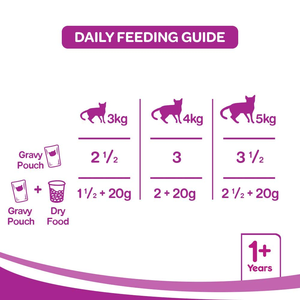 Whiskas Chicken With Tuna And Carrot in Gravy and Salmon in Gravy Meal Adult Cat Wet Food Combo