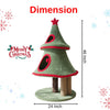 Furrlovers Christmas Tree Cat Scratching Post with Plush Condo & Dual Scratching Columns (Green) Cats-Toys Furrlovers Dropship