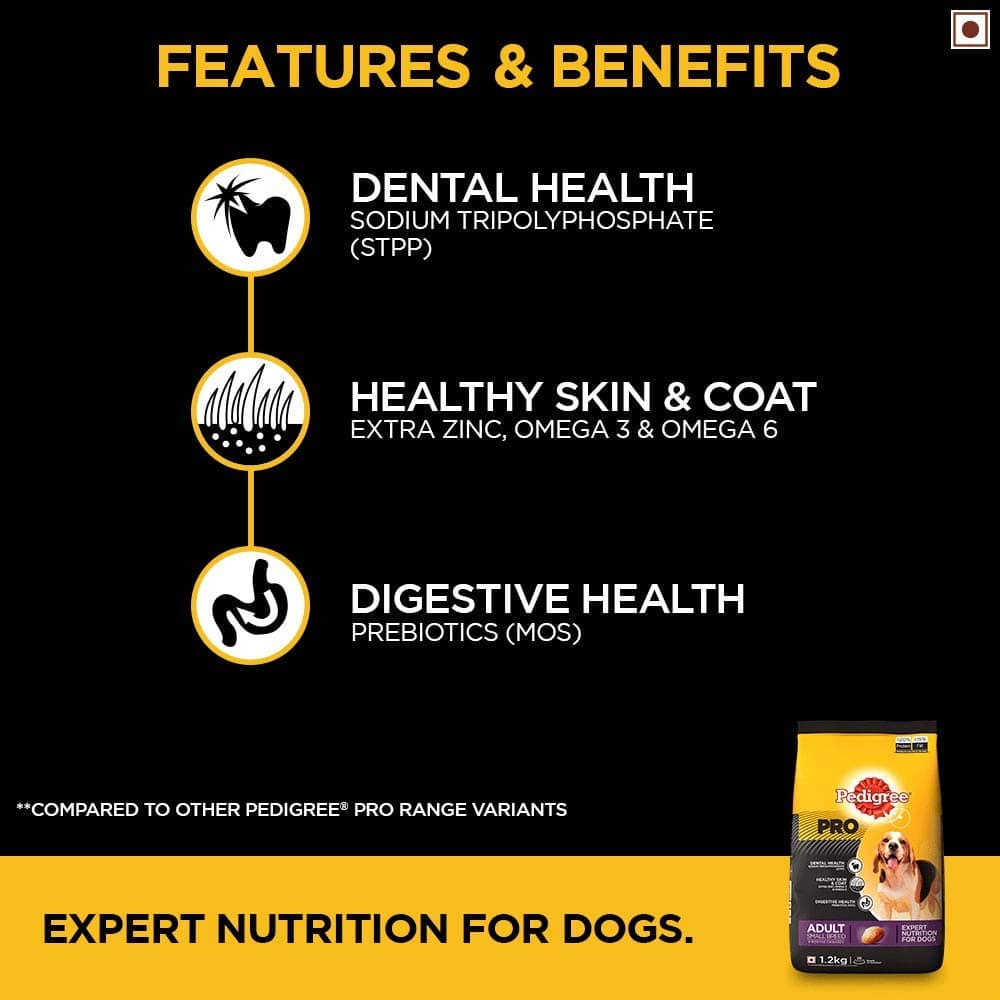 Pedigree PRO Expert Nutrition Dry Food for Small Breed and Chicken and Liver Chunks in Gravy Wet Adult Dog Food Combo