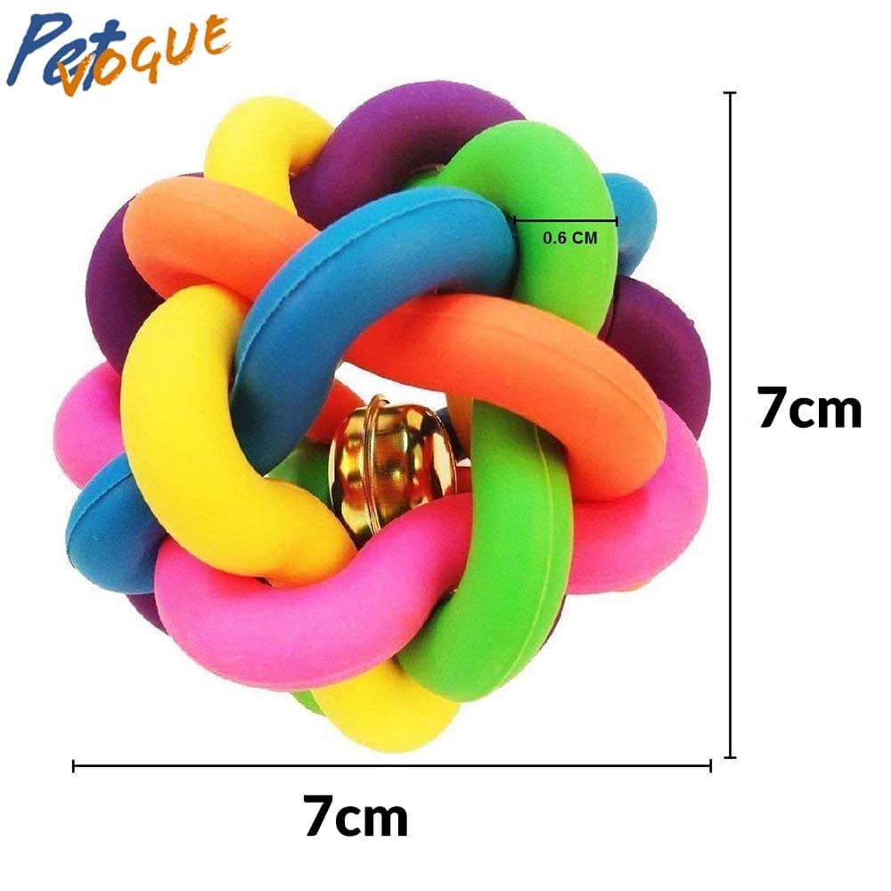 Pet Vogue Bone Shaped Rubber Chew Toy and Bouncy Rubber Ball Toys Combo for Dogs