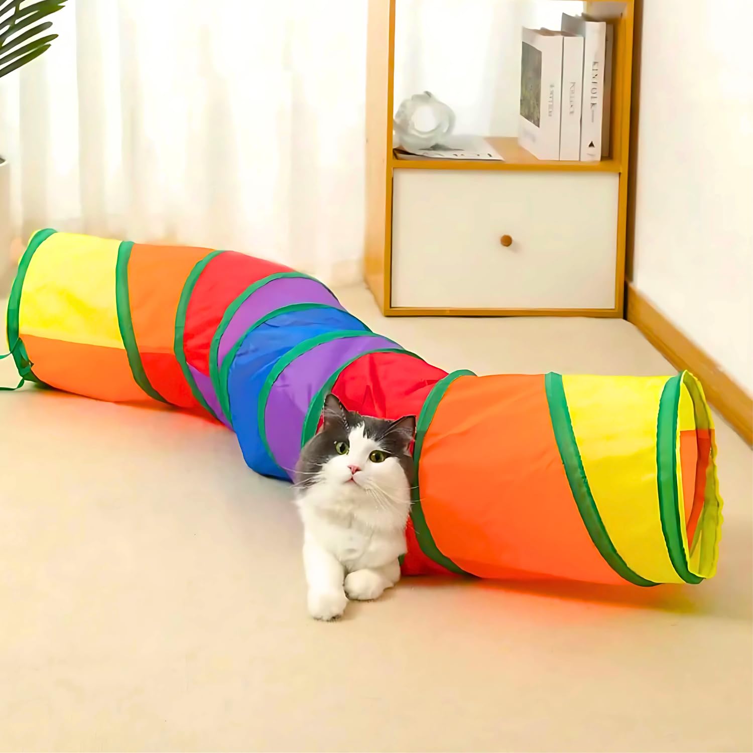 Skatrs Rainbow Tunnel for Kittens & Cats Cats-Toys Skatrs 122x25cm
