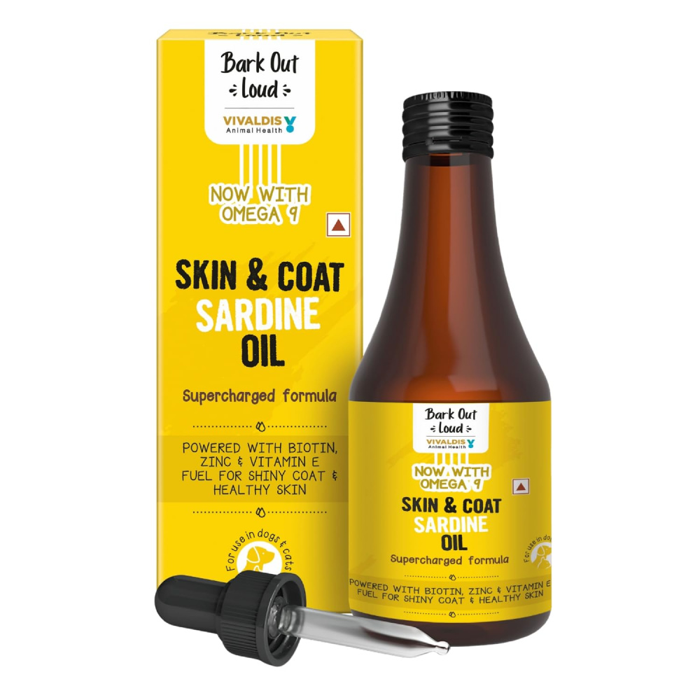Bark Out Loud Skin & Coat Sardine Oil for Dogs and Cats Both-Health & Wellness Bark Out Loud 200mL