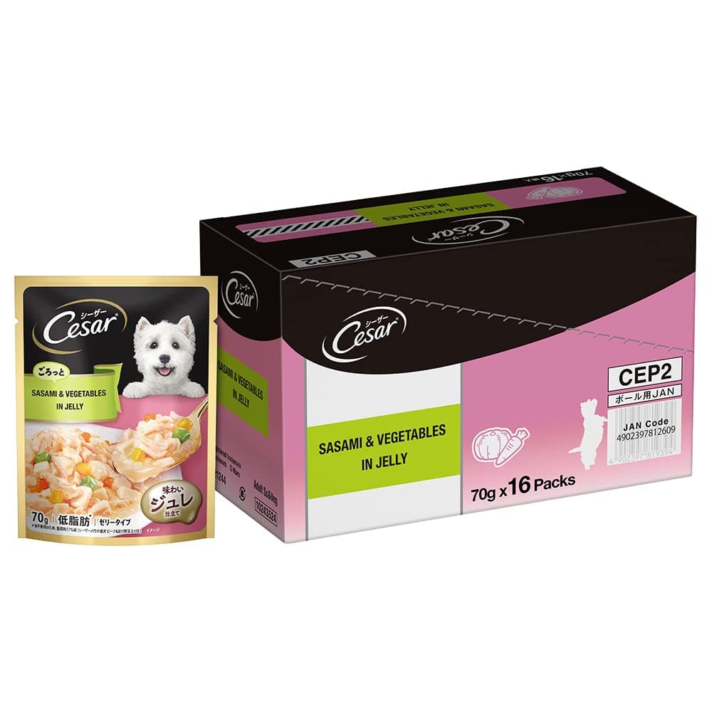 Henlo Baked Dry Food for Adult Dogs and Cesar Sasami & Vegetables in Jelly Adult Dog Wet Food Combo
