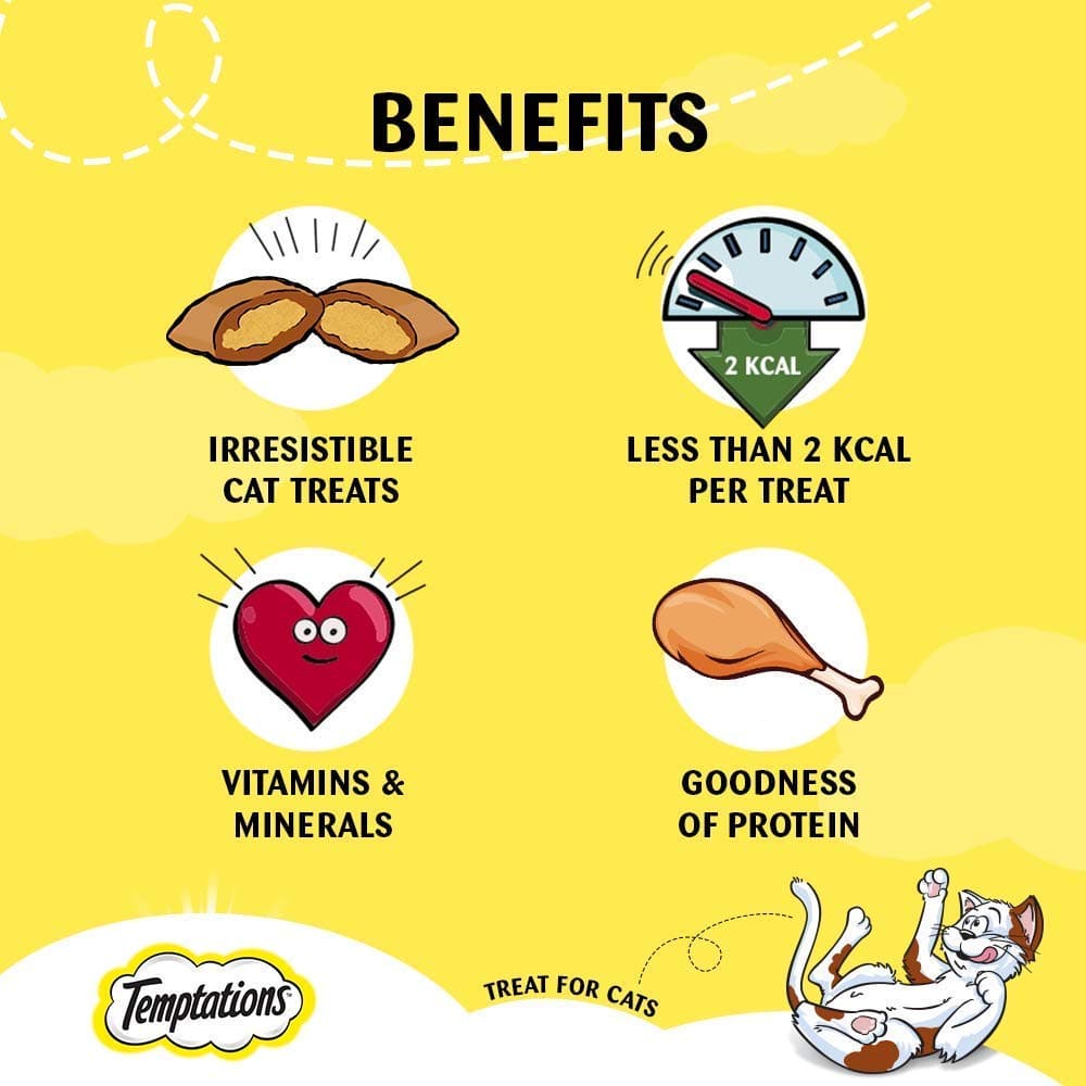 Temptations Tempting Tuna and Savoury Salmon Flavor Cat Treats Combo Cats-Treats & Others Temptations