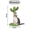 Furrlovers Cactus Scratching Post with Rope Wrapped Climbing Tower & Plush Top for Cats (Green) Cats-Toys Furrlovers Dropship