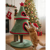 Furrlovers Christmas Tree Cat Scratching Post with Plush Condo & Dual Scratching Columns (Green) Cats-Toys Furrlovers Dropship