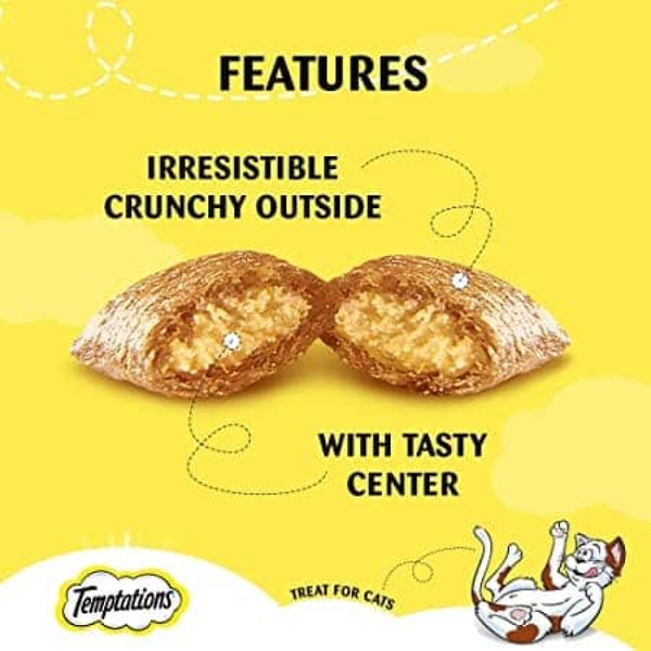Temptations Savoury Salmon, Seafood Medley and Tasty Chicken Flavour Cat Treats Combo