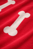 Talking Dog Club Bone Print Viscose Blanket for Dogs (Red and Grey Bone) Both-Bedding, Mats & Travel Supplies Talking Dog Club Dropship
