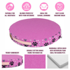 Petter World Orthopedic Round Flat Foam Mattress Bed with Thick & Durable Washable Cover (Crocus)