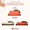 FurryLiving Barkly Barkly XL Solid Wood Dog Bed for Medium and Large Dogs (Dark Brown/Red) Both-Bedding, Mats & Travel Supplies FurryLiving Dropship