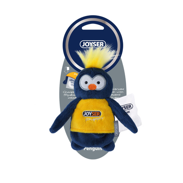 Joyser Puppy Penguin Plush Toy for Dogs (Dark Blue/Yellow)