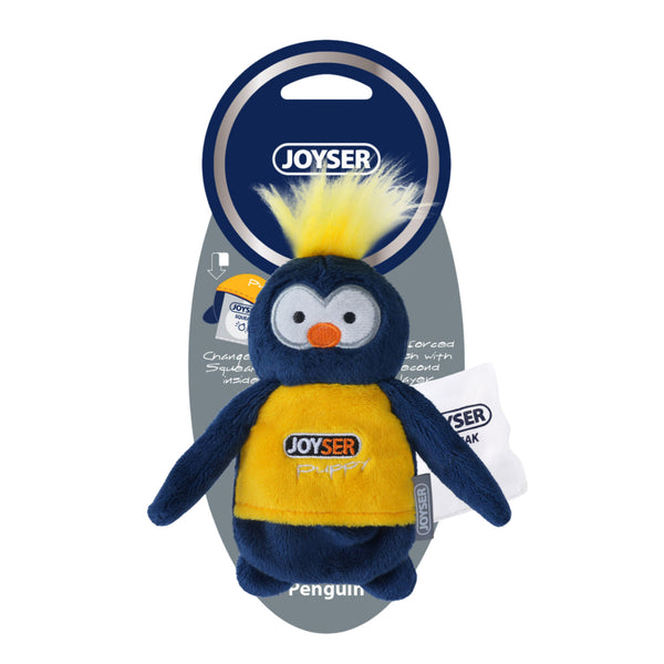 Joyser Puppy Penguin Plush Toy for Dogs (Dark Blue/Yellow)