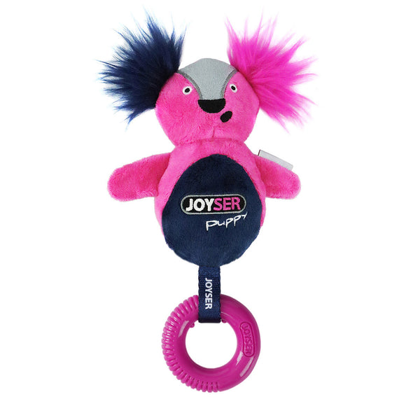 Joyser Puppy Squirrel with Ring for Dogs (Pink/Dark Blue)