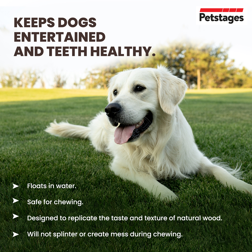 Petstages Dogwood Flip Chew Bone Toy for Dogs (Brown)