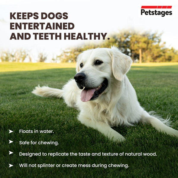 Petstages Dogwood Flip Chew Bone Toy for Dogs (Brown)