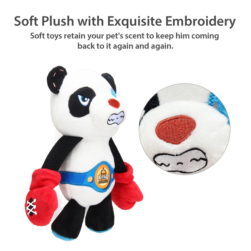 GiGwi Rock Zoo King Boxer Panda Toy for Dogs Dogs-Toys GiGwi