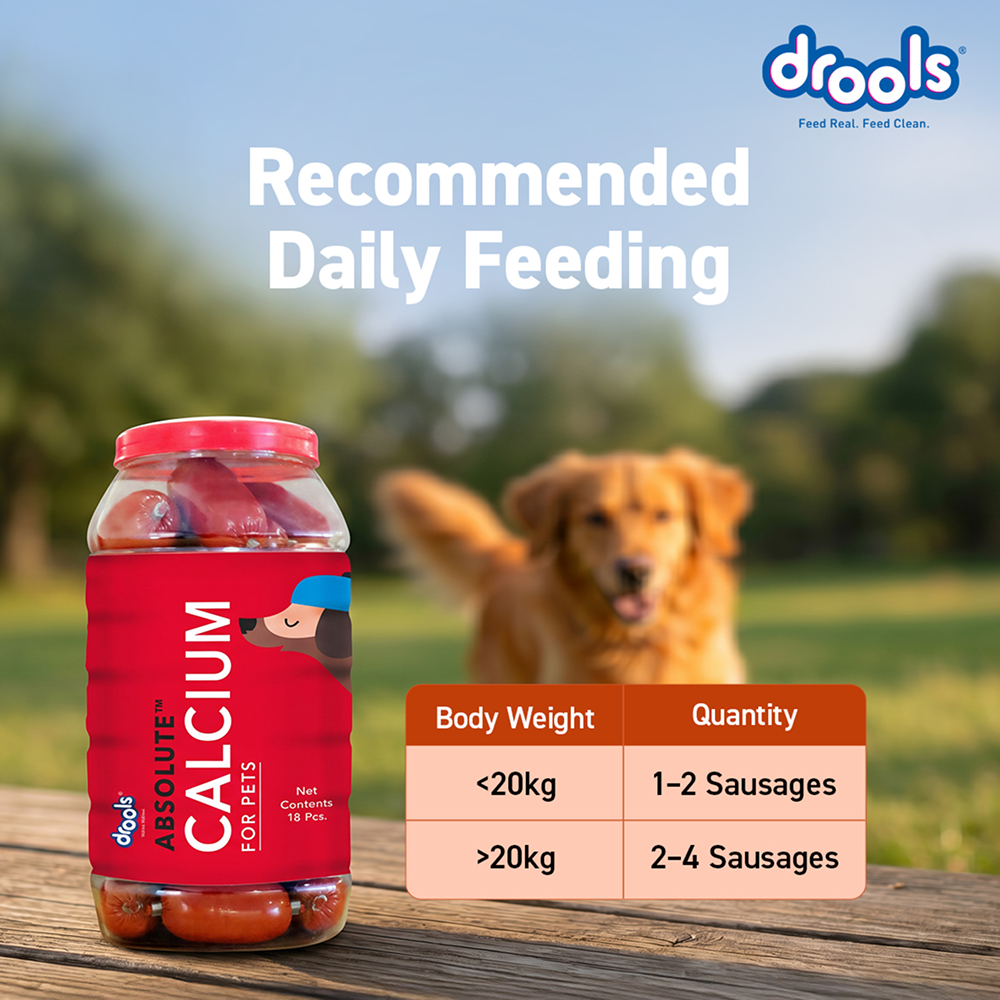Drools Absolute Calcium Sausage Supplement for Dogs Dogs-Health & Wellness Drools