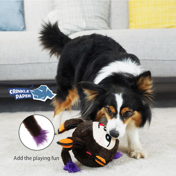 GiGwi Plush JUMBALL Monkey Toy for Dogs (Brown)