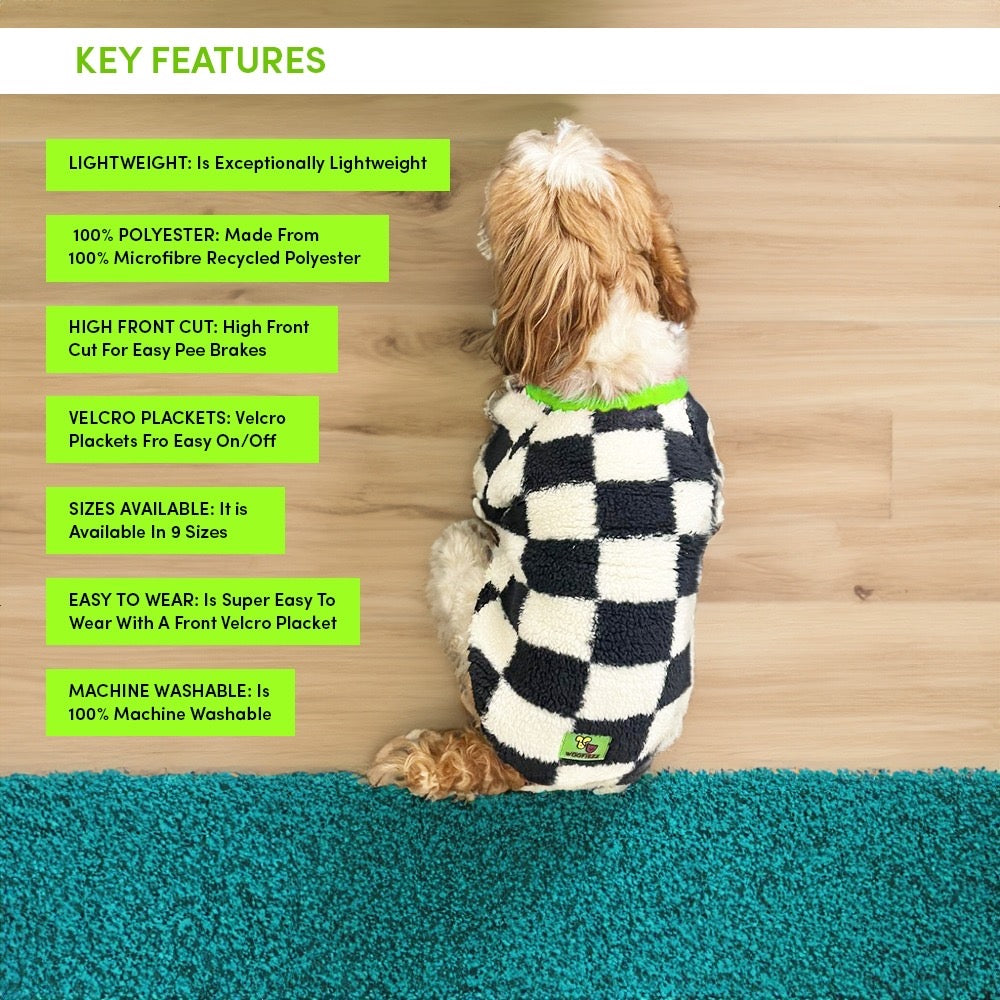 Woofiezz Soft & Cosy Checked Winter Sweater for Dogs and Cats (Green) Both-Clothing & Accessories Woofiezz Dropship