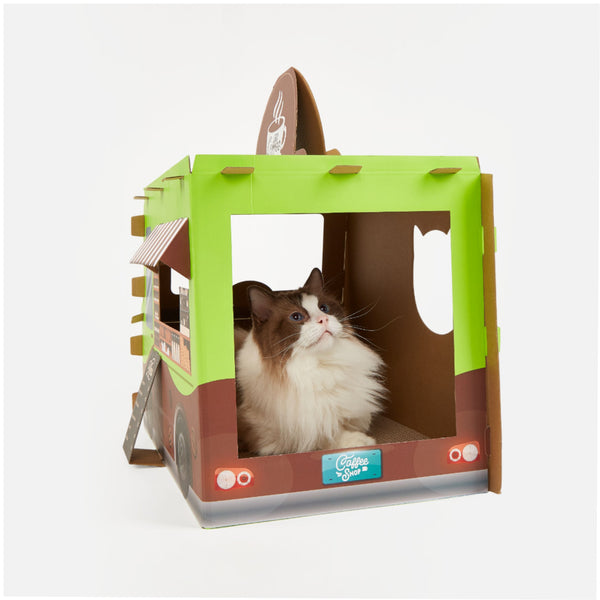 Fofos Coffee Bus Scratcher for Cats