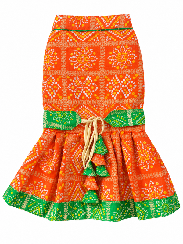 Pawgy Pets Festive Dress for Dogs (Orange & Green)