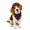Pawgypets Denim Multi Polka Cap and Bandana Set for Dogs and Cats Both-Clothing & Accessories Pawgypets Dropship