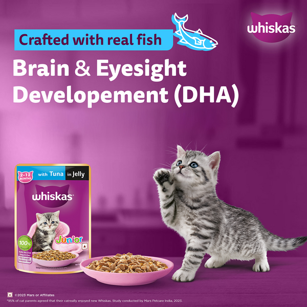 Whiskas Tuna in Jelly Kitten Cat Wet Food (80g)