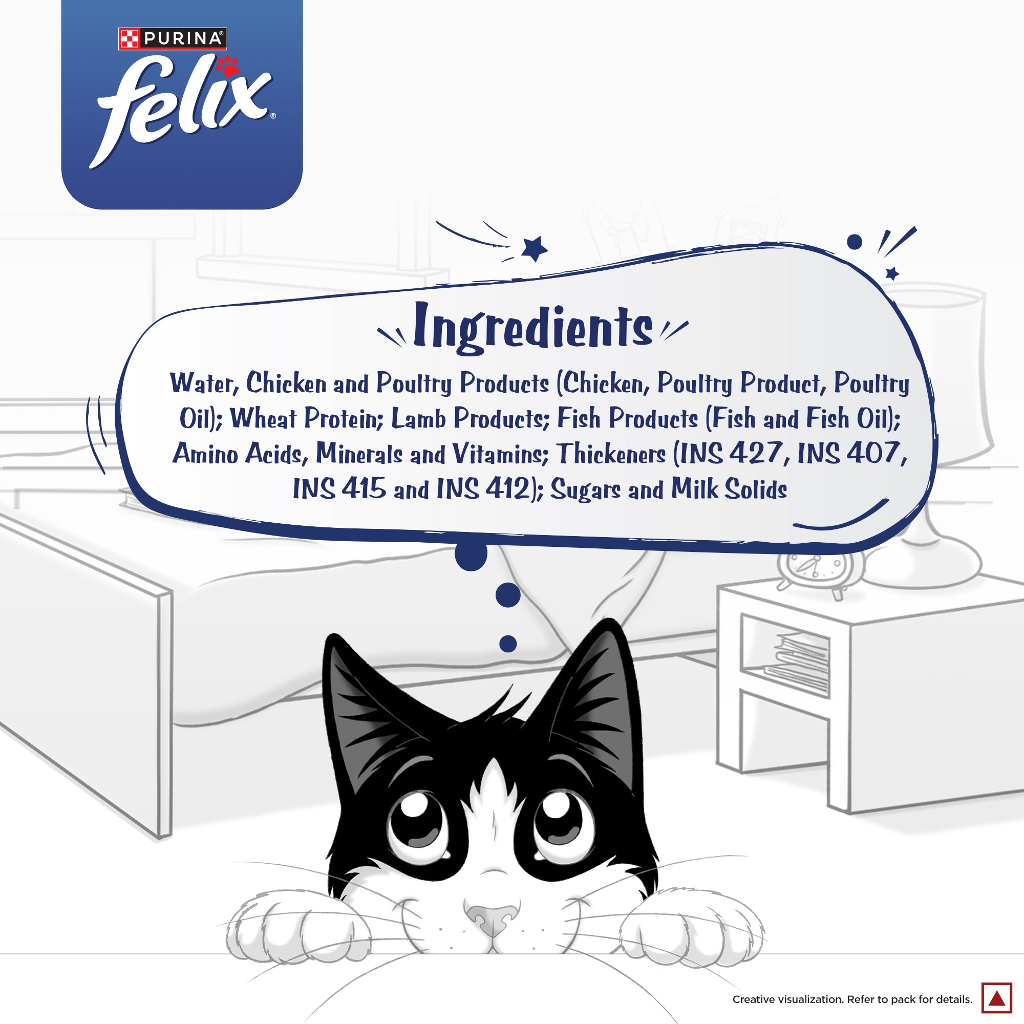 Purina Felix with Chicken in Jelly Complete and Balanced Kitten Cat Wet Food Cats-Wet Food Felix