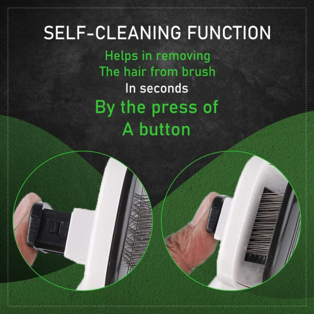Wahl Self Cleaning Slicker Brush for Pets (Green) Both-Grooming Supplies Wahl