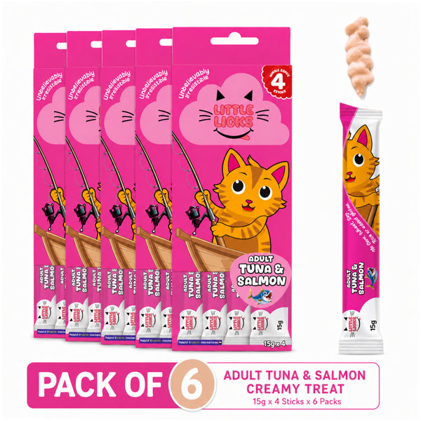 Smudges Little Licks Tuna and Salmon Creamy Bisque Adult Cat Treats