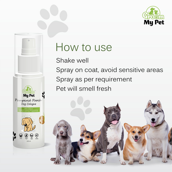 Groom My Pet Lemongrass & Pine Pampered Pooch Cologne for Dogs
