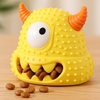 Talking Dog Club Monster Head Tough Rubber Chew Toy for Dogs (Yellow) Dogs-Toys Talking Dog Club Dropship