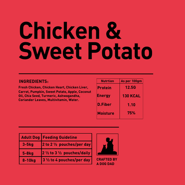 Homiee & Ginger Grain Free Mini Meals Chicken & Sweet Potato Fresh Food for Dogs (Buy 2 Get 1 Free)