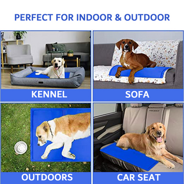 Goofy Tails Pressure Activated Cooling Mat for Dogs and Cats (Blue)