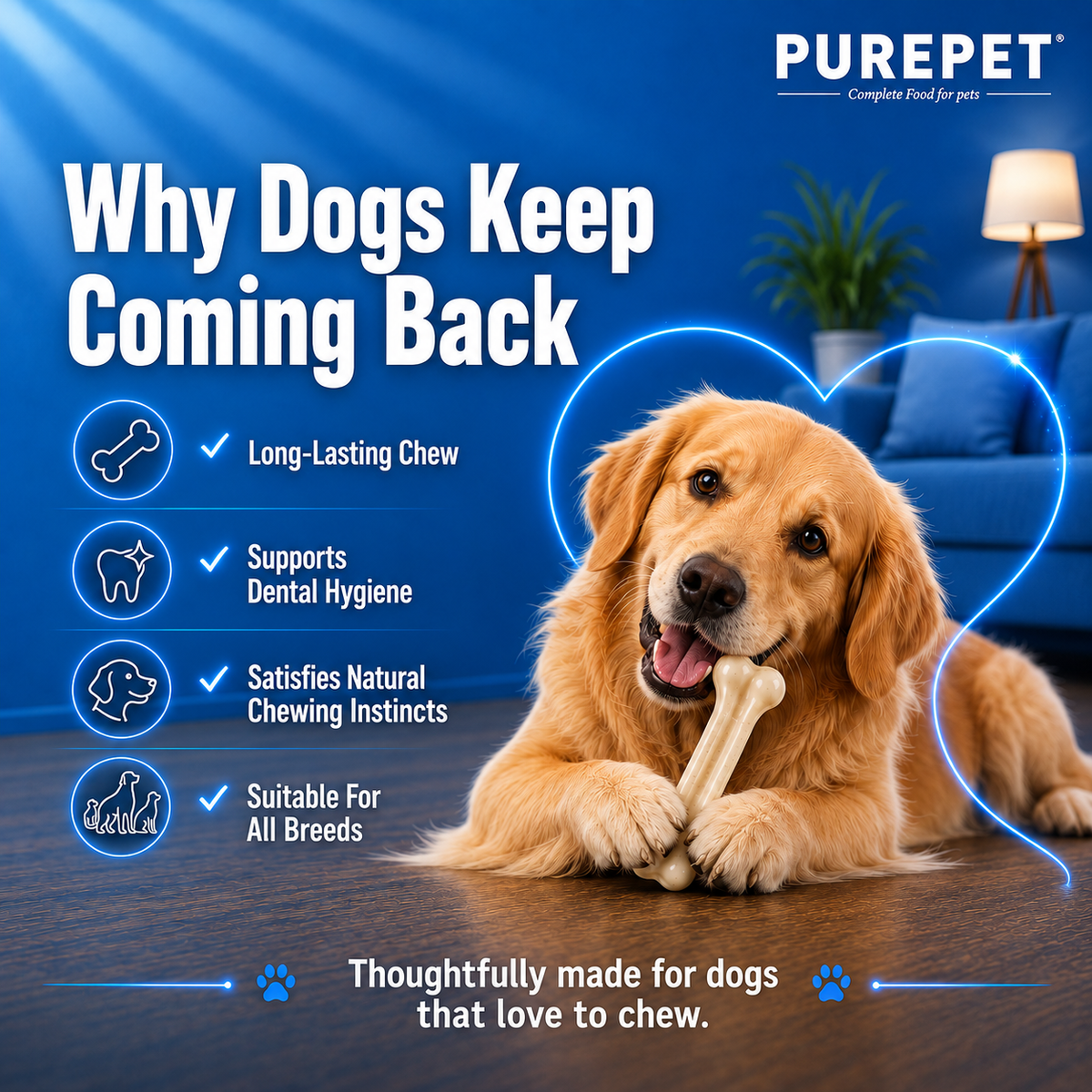 Purepet Chew Bone Dog Treats Dog Treats + Others Purepet