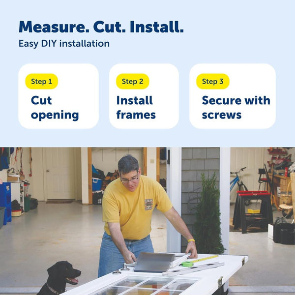 PetSafe Staywell Aluminium Medium Pet Door for Dogs and Cats (White)