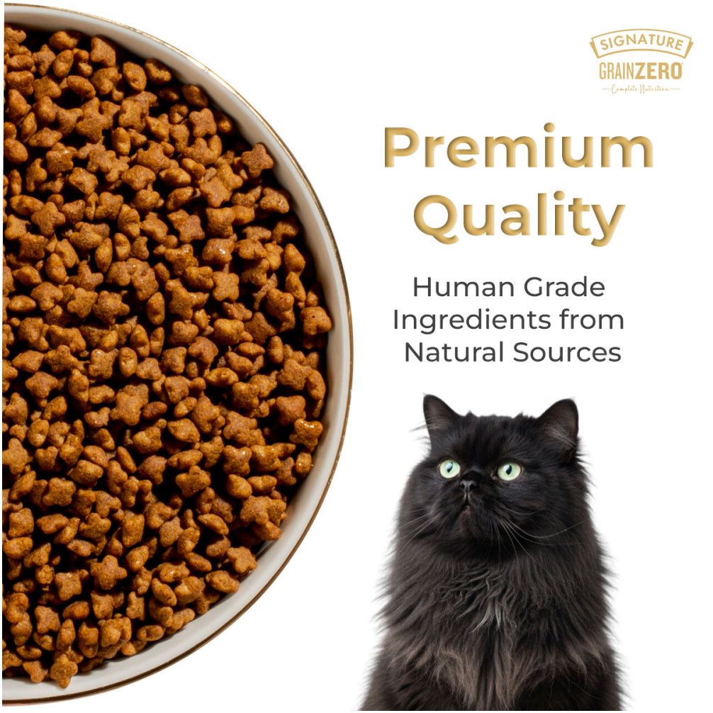 Signature Grain Zero Ocean Fish, Sardine and Mackerel Long Coat & Persian Adult Cat Dry Food