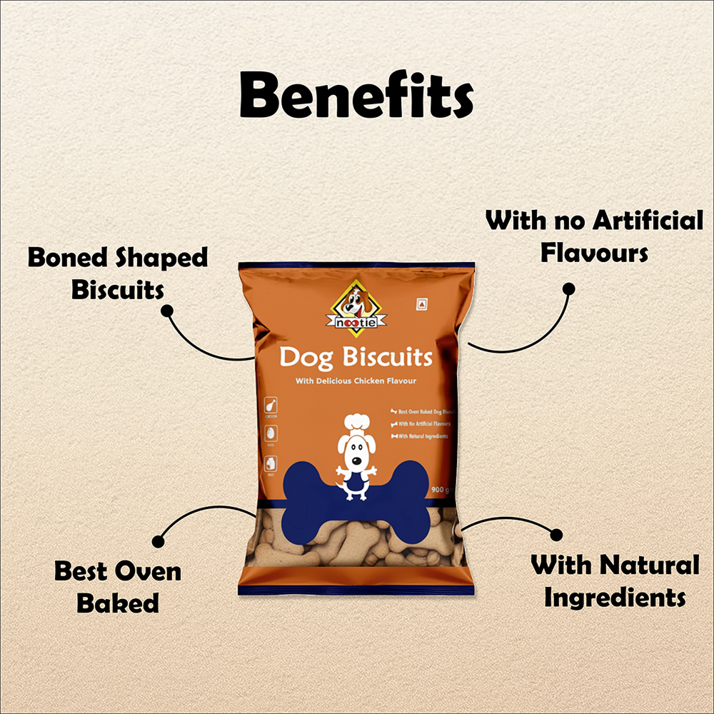 Nootie Chicken & Peanut Butter Flavour Biscuits Adult Dog Treats Dog Treats + Others Nootie