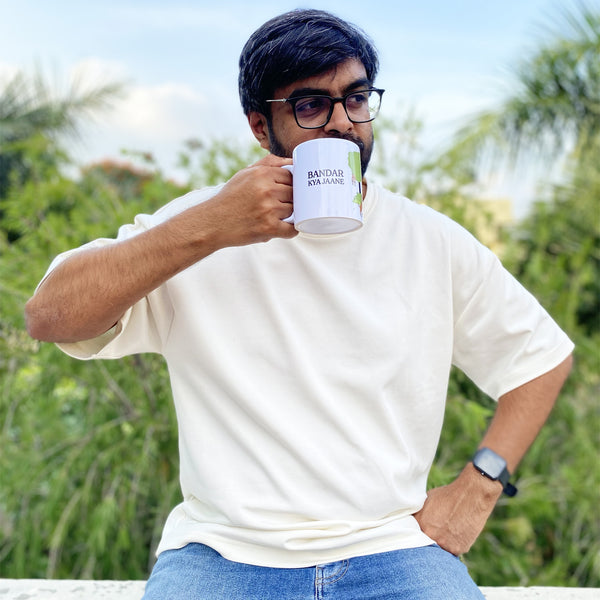 thePack Bandar Kya Jaane Ceramic Coffee Mug (White)