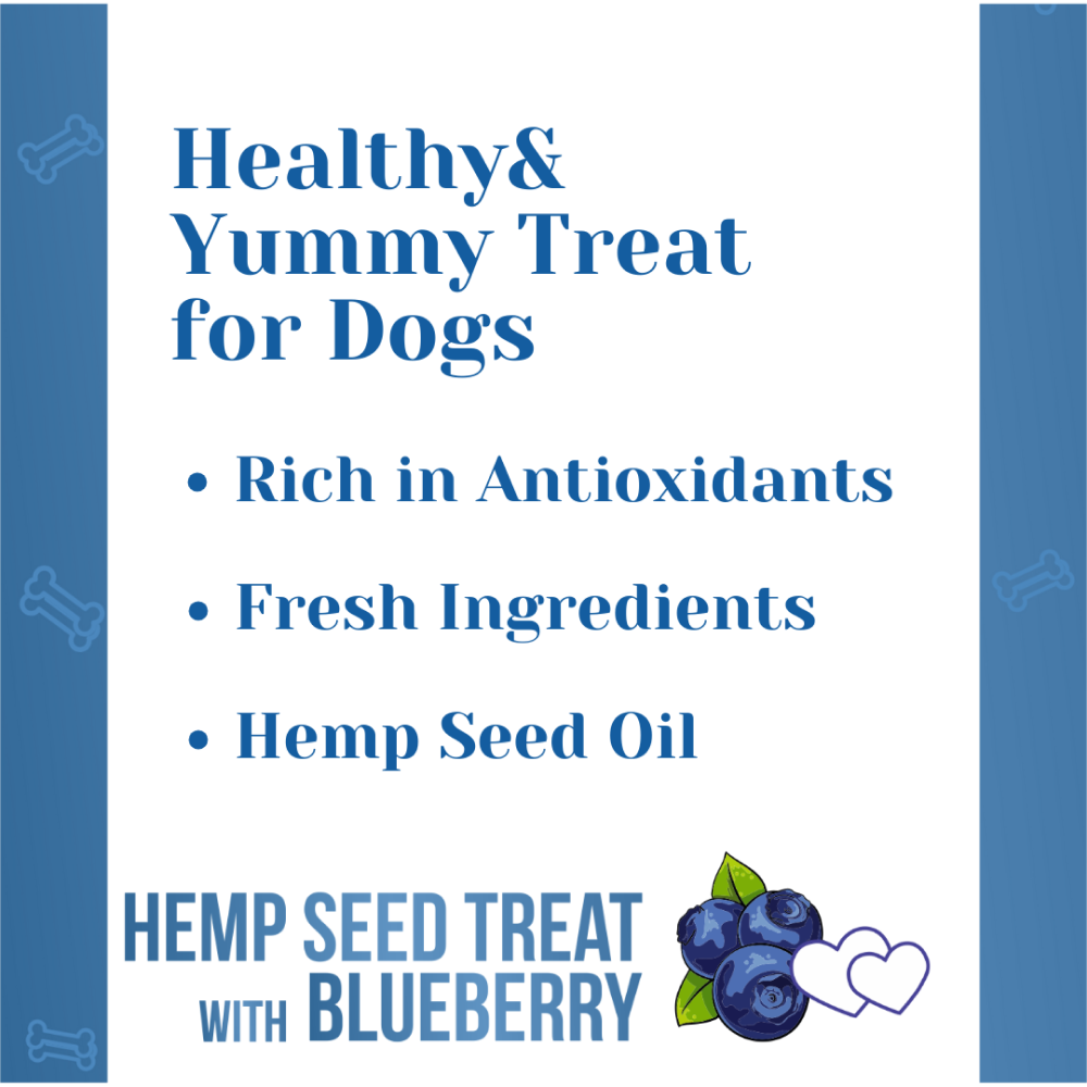 Healing Leaf Hemp Blueberry Dog Treats