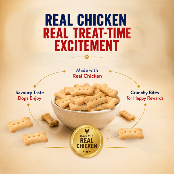 Purepet Chicken Flavour Real Chicken Biscuit Dog Treats