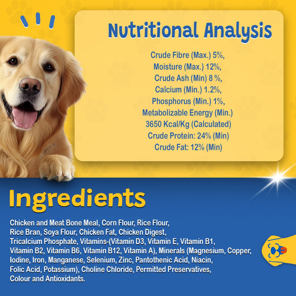 Waggies Chicken with Vitamins All Breed Adult Dog Dry Food