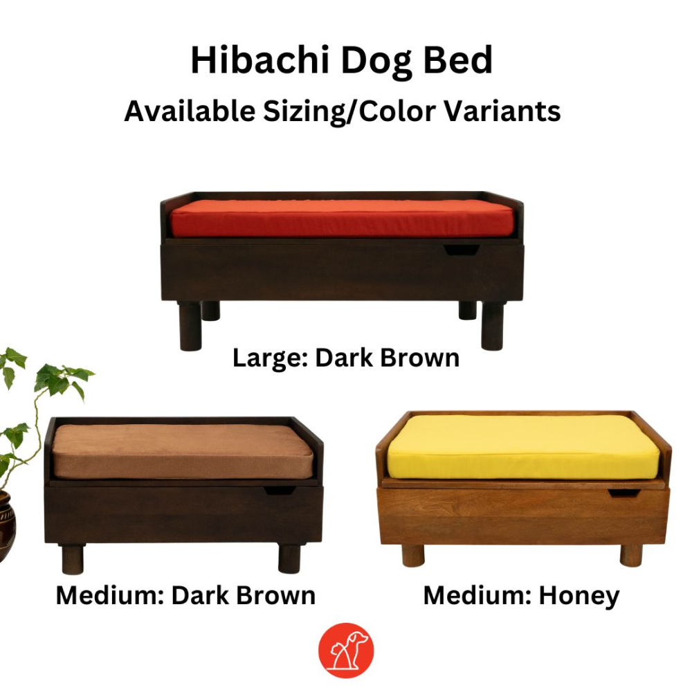 FurryLiving Hibachi Dark Brown Bed with Storage for Dogs (Large)