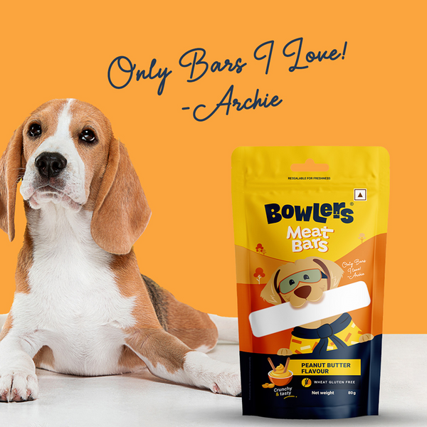 Bowlers Peanut Butter Flavour Meat Bars Dog Treats