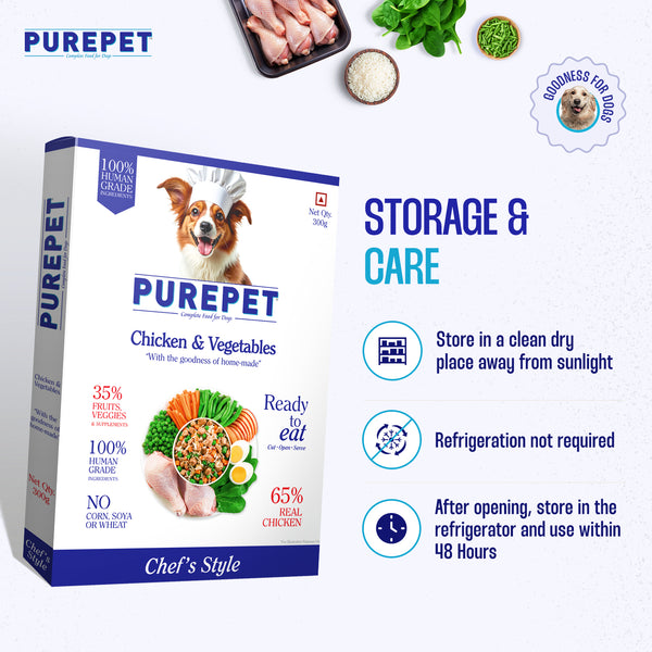 Purepet Chicken and Vegetable Biryani Fresh Food For Dogs