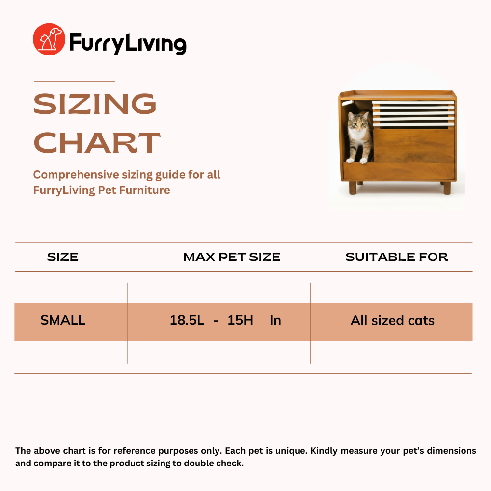 FurryLiving Lulu Litter Cabinet for Cats (Honey) Cats-Furniture FurryLiving Dropship